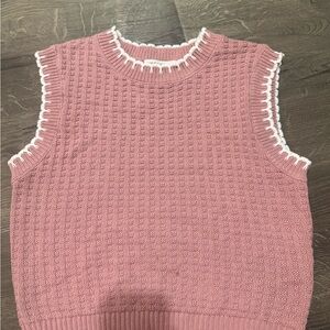 T.J.Maxx Pink Sleeveless Sweater